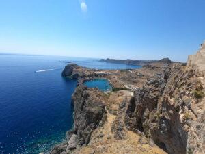 Widok z Akropolu - Lindos